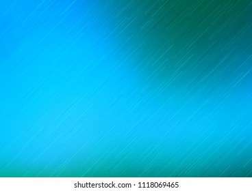 Light Blue, Green vector cover with long lines. Lines on blurred abstract background with gradient. The pattern can be used as ads, poster, banner for commercial.