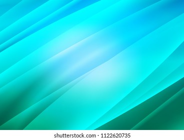 Light Blue, Green vector cover with long lines. Shining colored illustration with narrow lines. Smart design for your business advert.