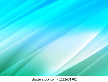 Light Blue, Green vector cover with long lines. Shining colored illustration with narrow lines. The pattern can be used for busines ad, booklets, leaflets