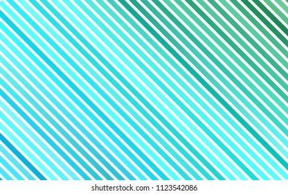 Light Blue, Green vector cover with long lines. Lines on blurred abstract background with gradient. The template can be used as a background.