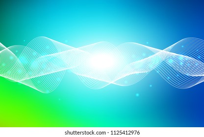 Light Blue, Green vector cover with happy holiday ribbons. Glitter abstract illustration with colorful confetti, ribbons. Beautiful design for your business advert of anniversary.