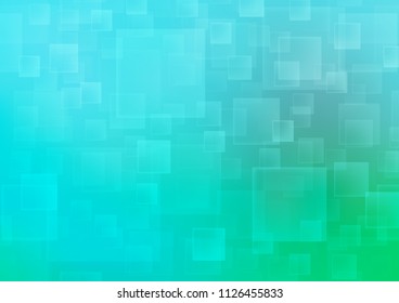 Light Blue, Green vector cover in polygonal style. Glitter abstract illustration with rectangular shapes. Pattern can be used for websites.
