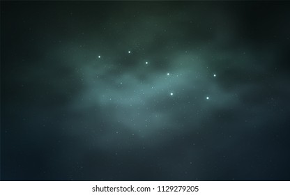 Light Blue, Green vector cover with astronomical stars. Shining colored illustration with bright astronomical stars. Pattern for astrology websites.