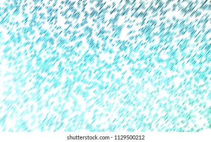 Light Blue, Green vector cover with long lines. Decorative shining illustration with lines on abstract template. The template can be used as a background.