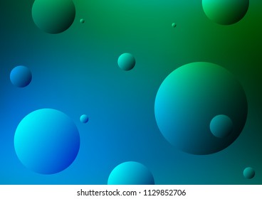 Light Blue, Green vector cover with spots. Abstract illustration with colored bubbles in nature style. New design for ad, poster, banner of your website.