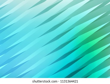 Light Blue, Green vector cover with long lines. Modern geometrical abstract illustration with staves. The pattern can be used for websites.