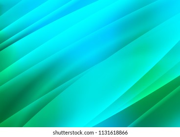 Light Blue, Green vector cover with long lines. Shining colored illustration with narrow lines. The pattern can be used as ads, poster, banner for commercial.
