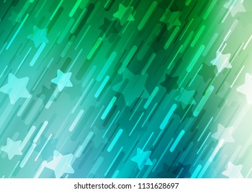 Light Blue, Green vector cover with long lines. Blurred decorative design in simple style with lines. The template can be used as a background.