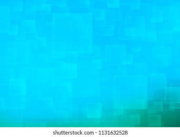 Light Blue, Green vector cover in polygonal style. Glitter abstract illustration with rectangular shapes. Pattern for commercials.