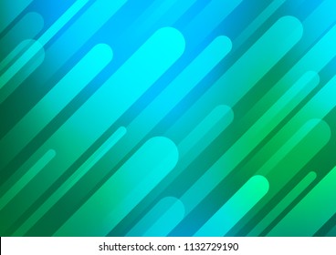 Light Blue, Green vector cover with long lines. Modern geometrical abstract illustration with staves. The pattern can be used as ads, poster, banner for commercial.