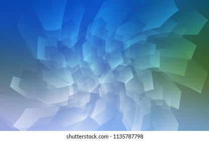 Light Blue, Green vector cover with set of hexagons. White background with colorful hexagons. Beautiful design for your business advert.