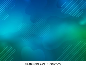 Light Blue, Green vector cover with long lines. Blurred decorative design in simple style with lines. The pattern can be used for websites.
