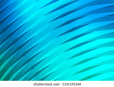 Light Blue, Green vector cover with long lines. Glitter abstract illustration with colored sticks. The pattern can be used as ads, poster, banner for commercial.