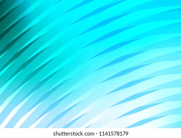Light Blue, Green vector cover with long lines. Glitter abstract illustration with colored sticks. The pattern can be used for websites.