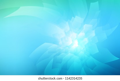 Light Blue, Green vector cover with set of hexagons. Illustration with set of colorful hexagons. New template for your brand book.