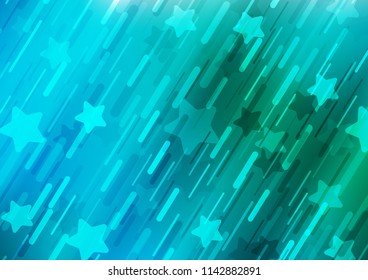 Light Blue, Green vector cover with long lines. Modern geometrical abstract illustration with staves. Best design for your ad, poster, banner.