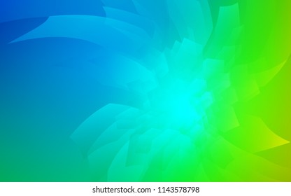Light Blue, Green vector cover with set of hexagons. Illustration with set of colorful hexagons. Pattern can for your ad, booklets.