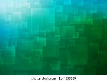 Light Blue, Green vector cover in polygonal style. Abstract gradient illustration with rectangles. Best design for your ad, poster, banner.