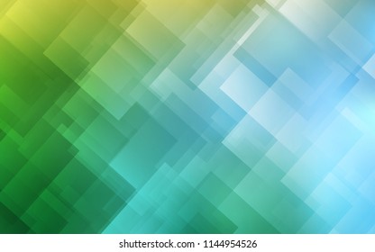 Light Blue, Green vector cover with stright stripes. Blurred decorative design in simple style with lines. Smart design for your business advert.
