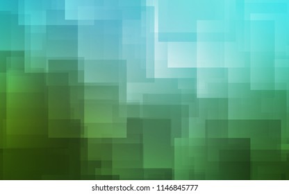 Light Blue, Green vector cover with stright stripes. Shining colored illustration with sharp stripes. The pattern for ad, booklets, leaflets.