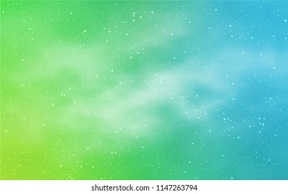 Light Blue, Green vector cover with astronomical stars. Modern abstract illustration with Big Dipper stars. Pattern for astrology websites.