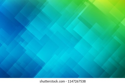 Light Blue, Green vector cover with stright stripes. Shining colored illustration with sharp stripes. Smart design for your business advert.