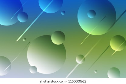 Light Blue, Green vector cover with spots. Abstract illustration with colored bubbles in nature style. Completely new template for your brand book.