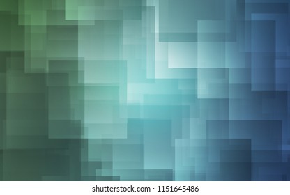 Light Blue, Green vector cover with stright stripes. Lines on blurred abstract background with gradient. Pattern for your busines websites.