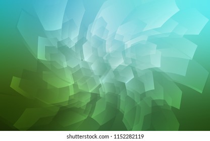 Light Blue, Green vector cover with set of hexagons. White background with colorful hexagons. New template for your brand book.