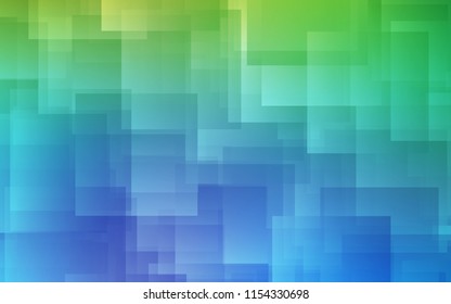 Light Blue, Green vector cover with stright stripes. Glitter abstract illustration with colored sticks. Pattern for ads, posters, banners.