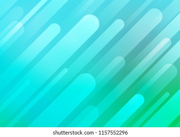 Light Blue, Green vector cover with long lines. Shining colored illustration with narrow lines. The template can be used as a background.