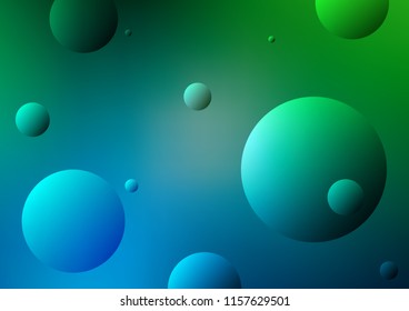 Light Blue, Green vector cover with spots. Modern abstract illustration with colorful water drops. New design for ad, poster, banner of your website.