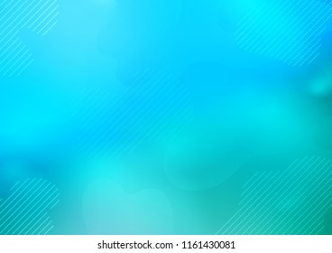 Light Blue, Green vector cover with long lines. Shining colored illustration with narrow lines. The pattern can be used as ads, poster, banner for commercial.