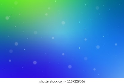 Light Blue, Green vector cover with spots. Modern abstract illustration with colorful water drops. Completely new template for your brand book.