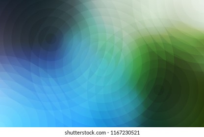 Light Blue, Green vector cover with spots. Illustration with set of shining colorful abstract circles. Pattern can be used for ads, leaflets.