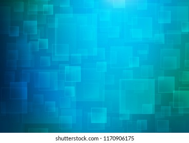 Light Blue, Green vector cover in polygonal style. Decorative design in abstract style with rectangles. Smart design for your business advert.