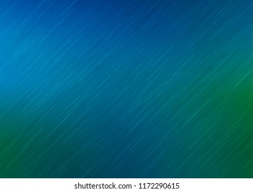 Light Blue, Green vector cover with long lines. Blurred decorative design in simple style with lines. The template can be used as a background.