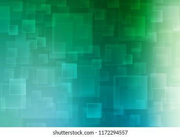 Light Blue, Green vector cover in polygonal style. Decorative design in abstract style with rectangles. Pattern can be used for websites.