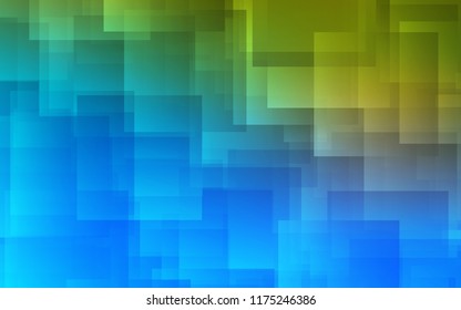 Light Blue, Green vector cover with stright stripes. Lines on blurred abstract background with gradient. Pattern for your busines websites.