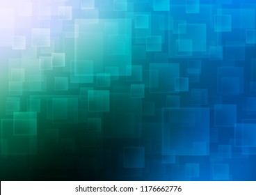Light Blue, Green vector cover in polygonal style. Decorative design in abstract style with rectangles. Pattern can be used for websites.