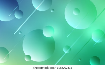 Light Blue, Green vector cover with spots. Glitter abstract illustration with blurred drops of rain. Pattern can be used for ads, leaflets.