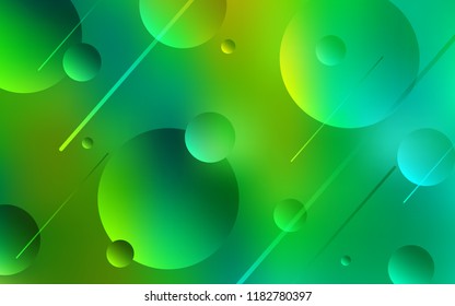 Light Blue, Green vector cover with spots. Blurred decorative design in abstract style with bubbles. Pattern can be used for ads, leaflets.