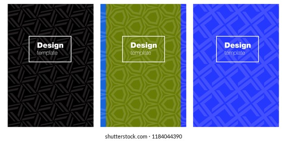 Light Blue, Green vector cover for notebooks. Beautiful colorful sample in abstract style. Completely new template books.