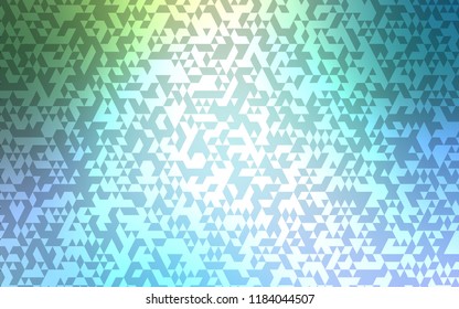 Light Blue, Green vector cover in polygonal style. Beautiful illustration with triangles in nature style. The template can be used as a background.