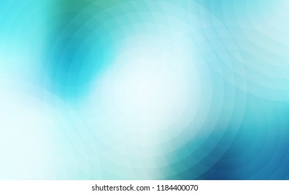 Light Blue, Green vector cover with spots. Blurred decorative design in abstract style with bubbles. New design for ad, poster, banner of your website.