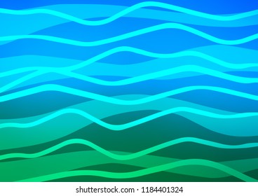 Light Blue, Green vector cover with long lines. Blurred decorative design in simple style with lines. The pattern can be used as ads, poster, banner for commercial.