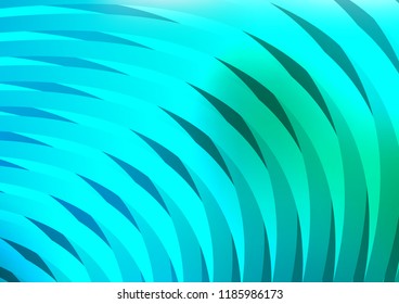 Light Blue, Green vector cover with long lines. Lines on blurred abstract background with gradient. Best design for your ad, poster, banner.