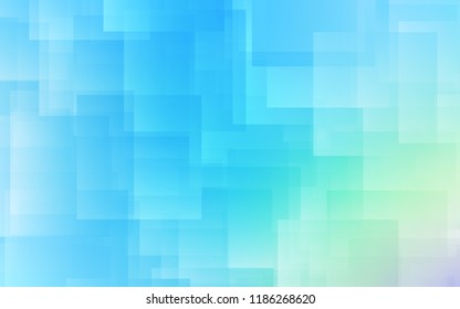 Light Blue, Green vector cover with stright stripes. Shining colored illustration with sharp stripes. Best design for your ad, poster, banner.