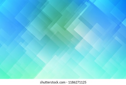 Light Blue, Green vector cover with stright stripes. Shining colored illustration with sharp stripes. Template for your beautiful backgrounds.