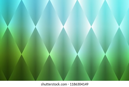 Light Blue, Green vector cover in polygonal style. Decorative design in abstract style with rectangles. Pattern for commercials.